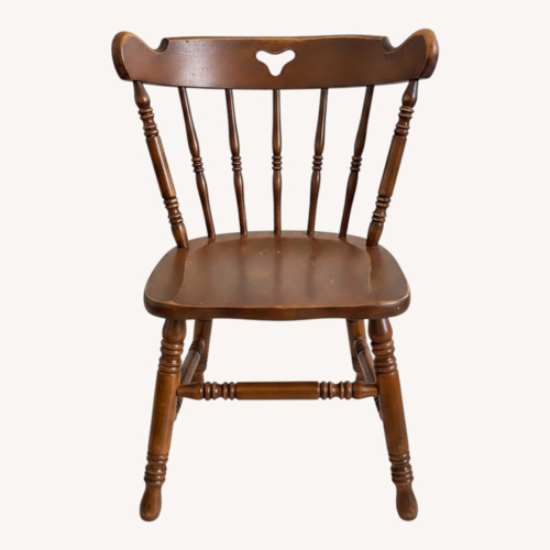 Used Vintage/Antique Dark Brown Wood Dining Chairs for sale on AptDeco