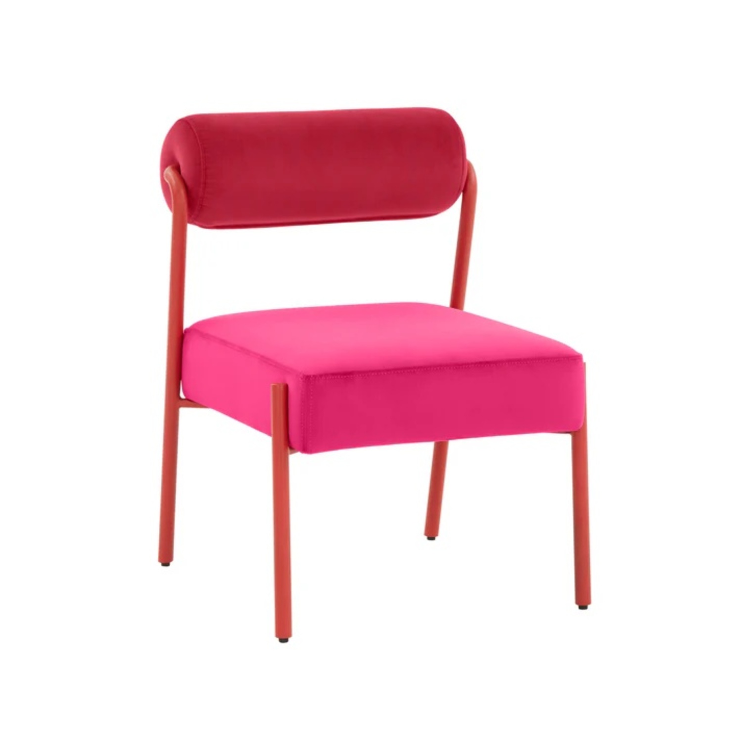 TOV Furniture Jolene Pink Velvet Dining Chairs - image-6