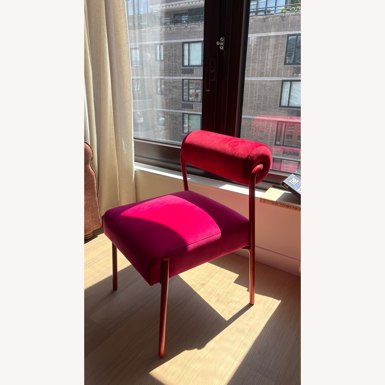 TOV Furniture Jolene Pink Velvet Dining Chairs - image-1