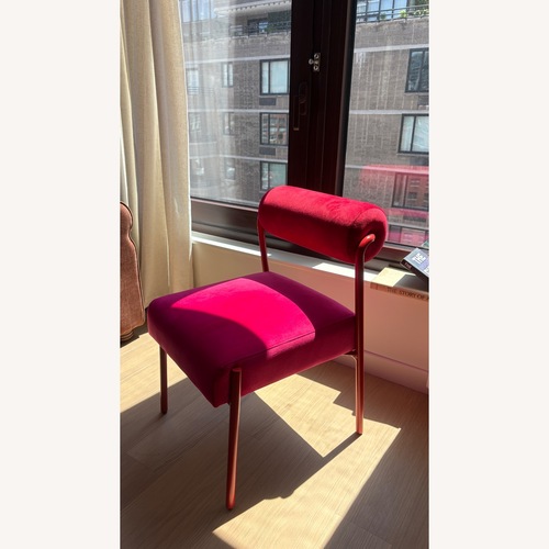 Used TOV Furniture Jolene Pink Velvet Dining Chairs for sale on AptDeco