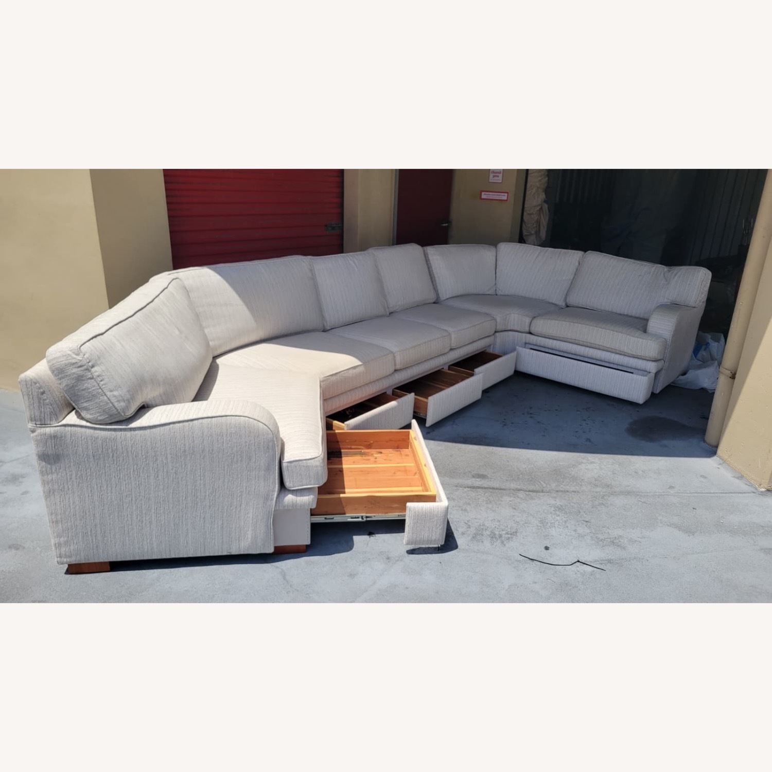 Natural Fabric 3+ Piece Sectional - image-3