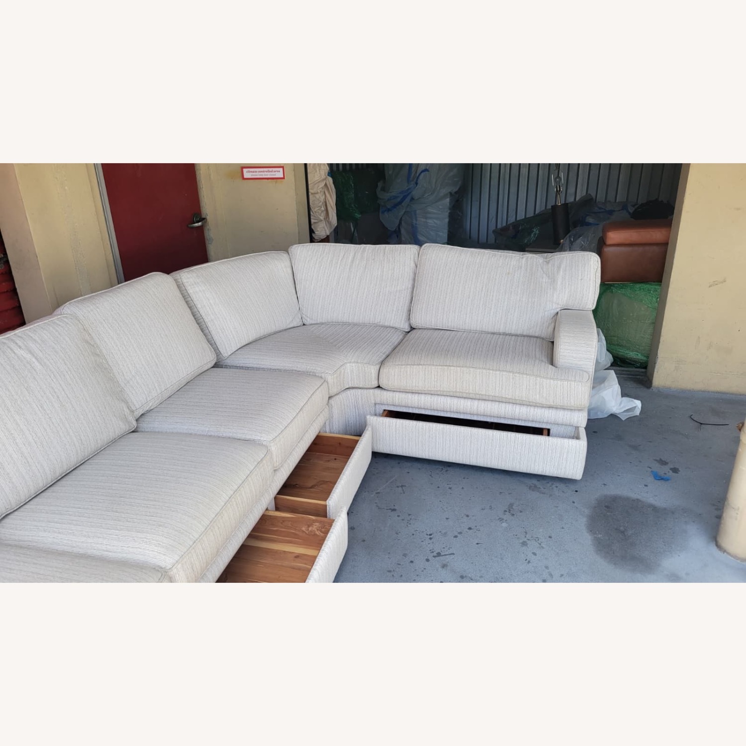 Natural Fabric 3+ Piece Sectional - image-6