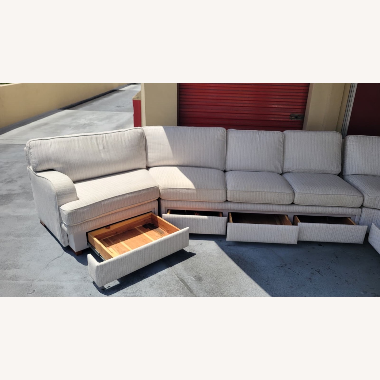 Natural Fabric 3+ Piece Sectional - image-5