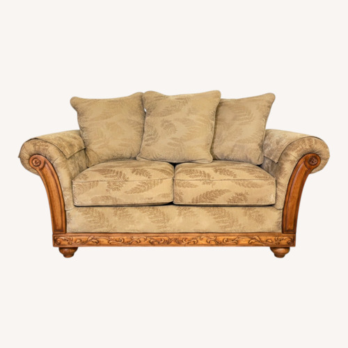 Used Signature II Light Brown Fabric Loveseat for sale on AptDeco