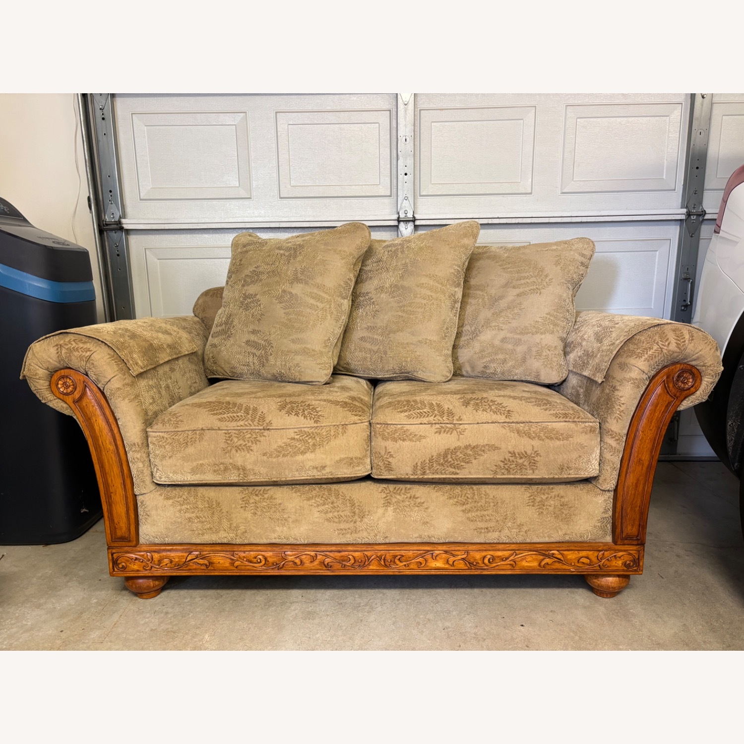 Signature II Light Brown Fabric Loveseat - image-2