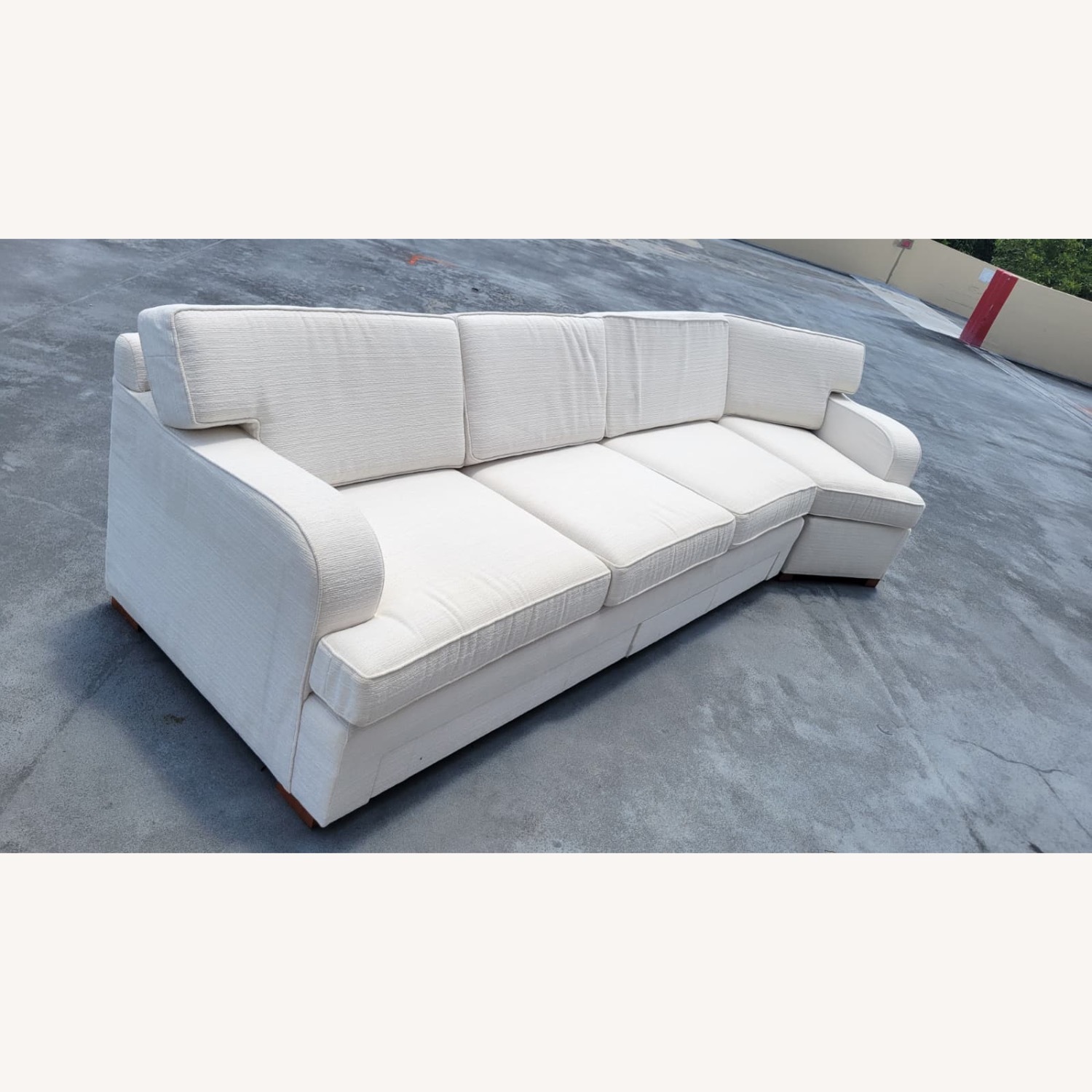 Custom Yacht White Fabric 3+ Seater Sofa - image-5