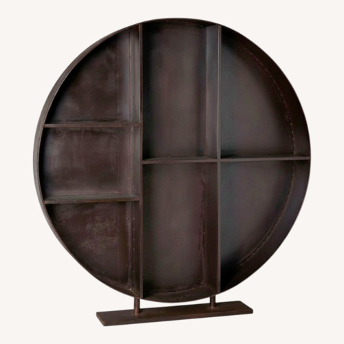 Used Restoration Hardware Round Black Bookcase for sale on AptDeco