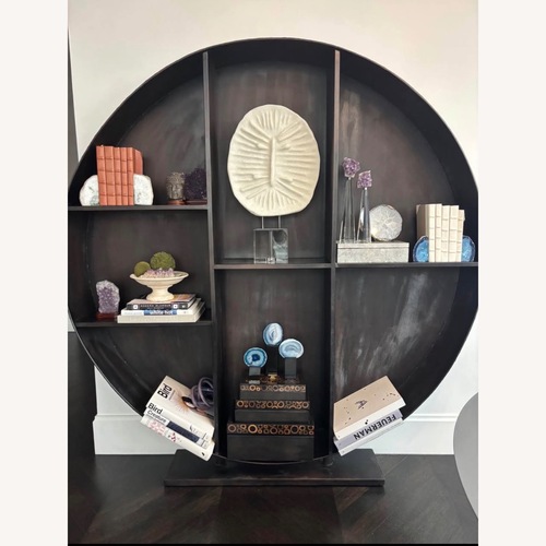 Used Restoration Hardware Round Black Bookcase for sale on AptDeco