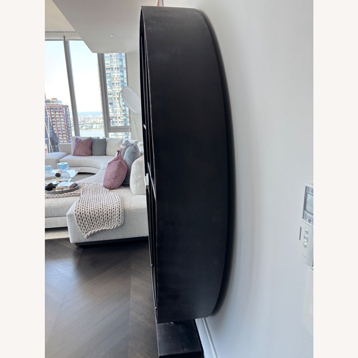 Round Black Iron Bookcase - image-4