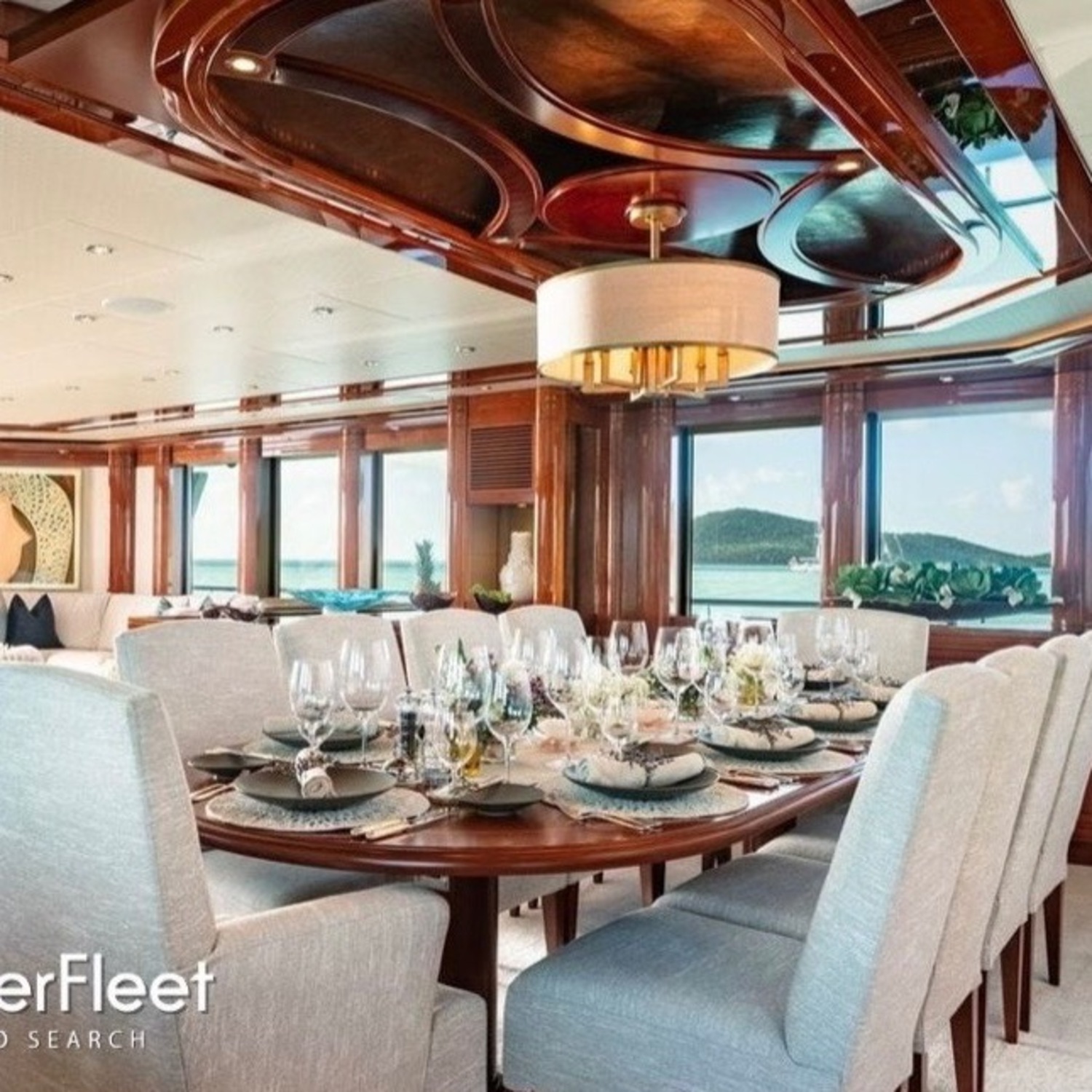 Wood Veneer Dining Table from Yacht Interior - image-5