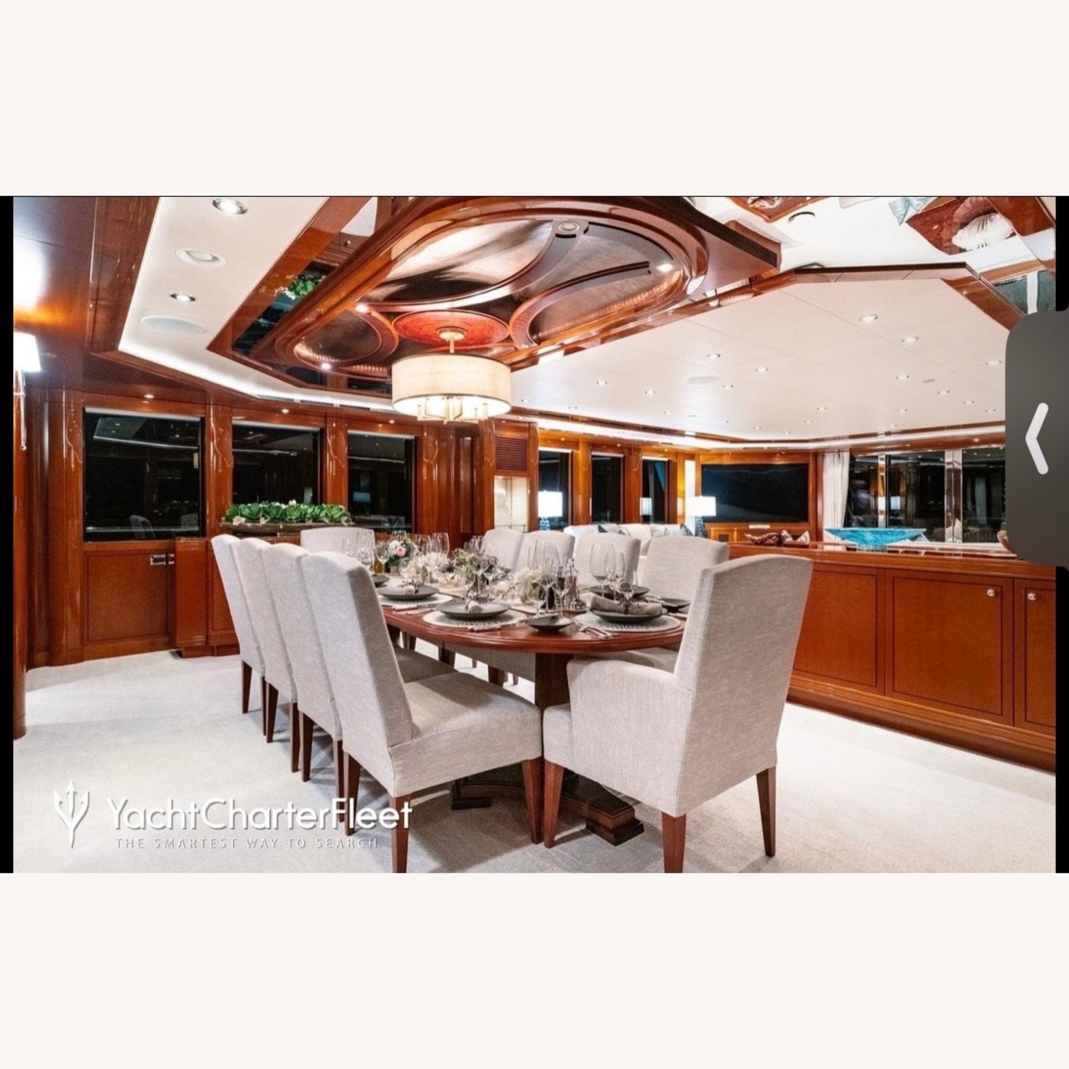 Wood Veneer Dining Table from Yacht Interior - image-1
