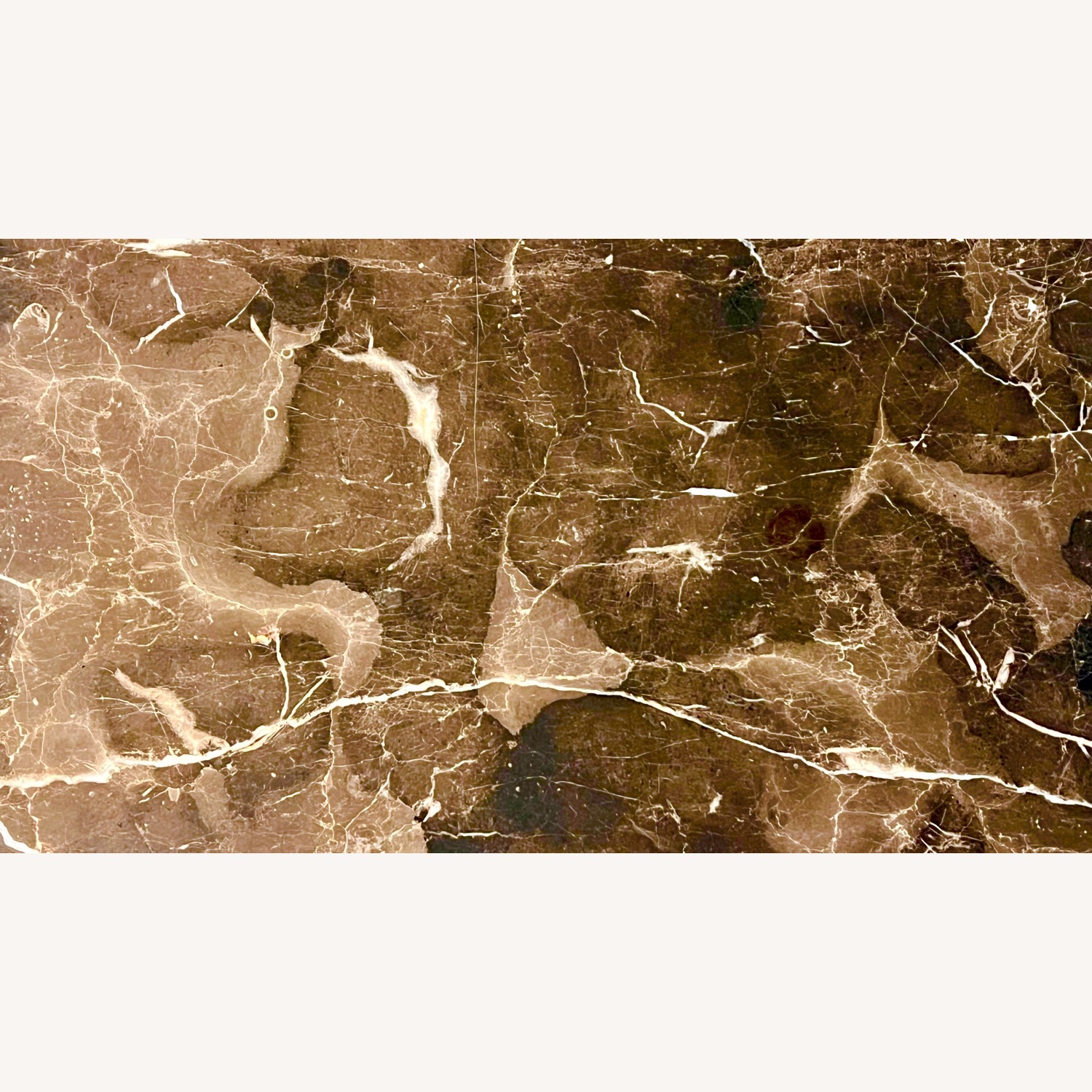 Natuzzi Dark Titano Central Brown Marble Coffee Table - image-4