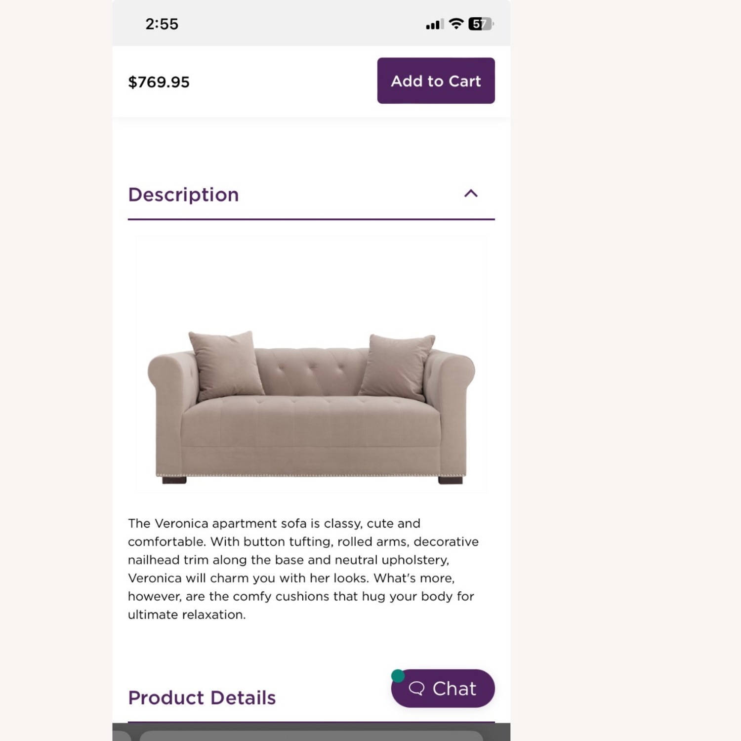 Raymour & Flanigan Veronica Apartment Sofa - image-4