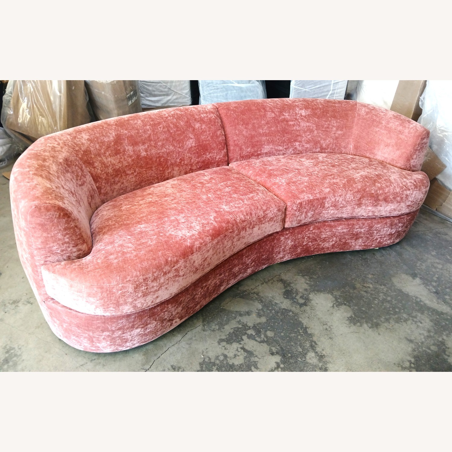 Modernism Design Pink Fabric 2 Seater Sofa - image-2
