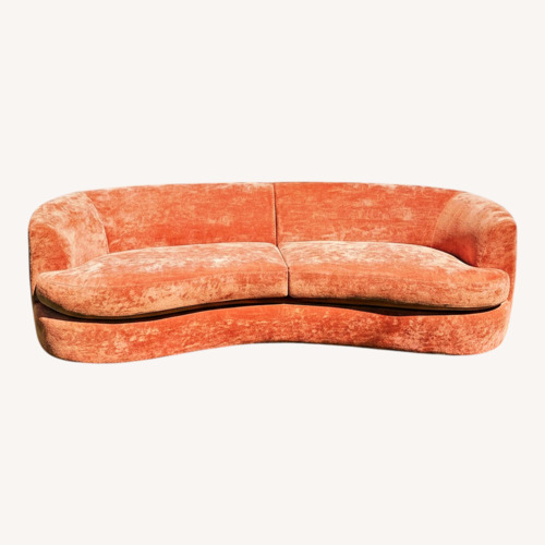 Used Modernism Design Pink Fabric 2 Seater Sofa for sale on AptDeco