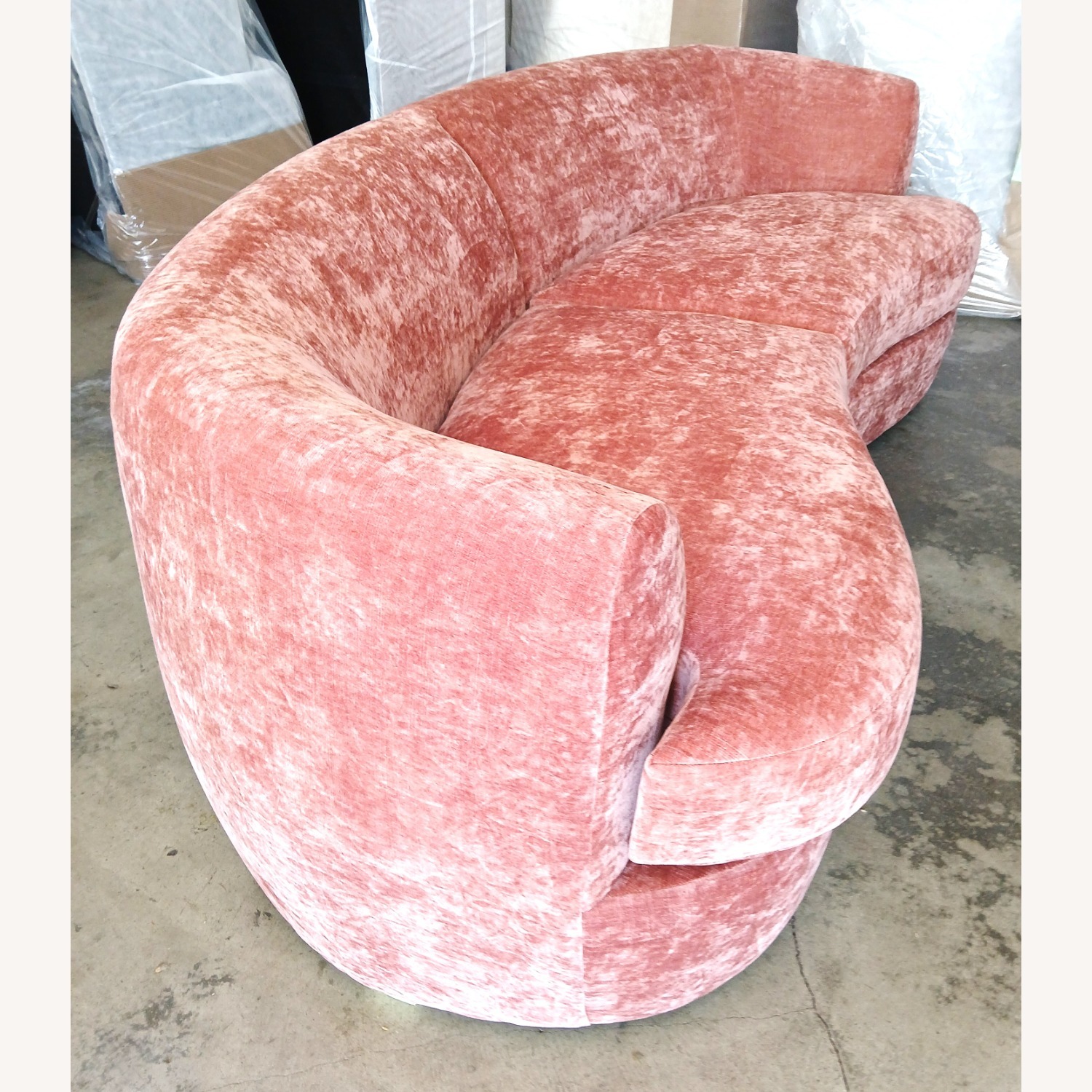 Modernism Design Pink Fabric 2 Seater Sofa - image-3