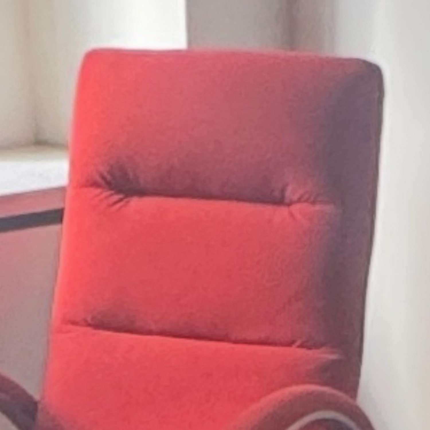Ethan Allen Custom Red Suede Recliner - image-3
