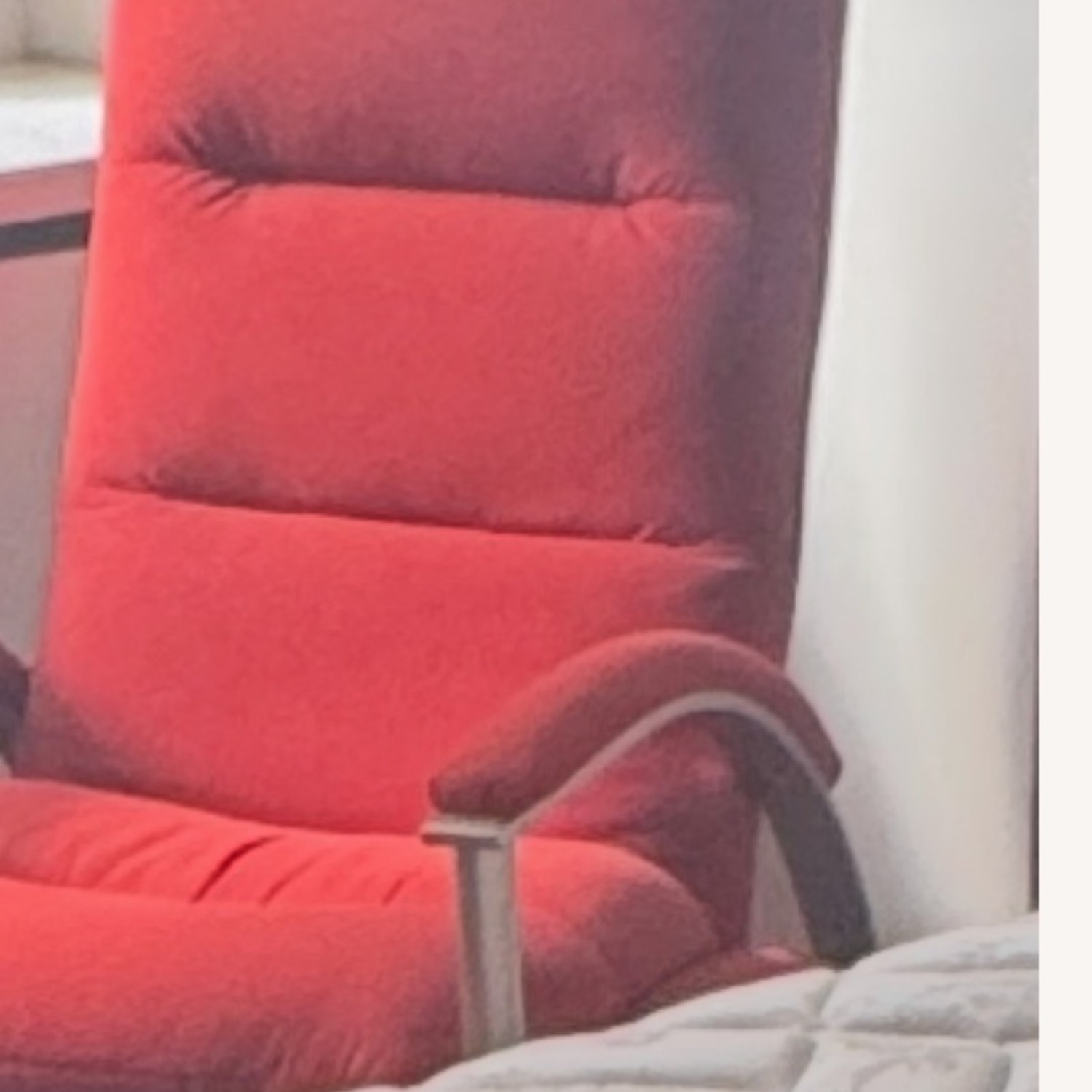 Ethan Allen Custom Red Suede Recliner - image-2