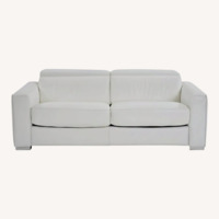 White Leather Sleeper Sofa