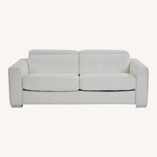 Used White Leather Sleeper Sofa for sale on AptDeco
