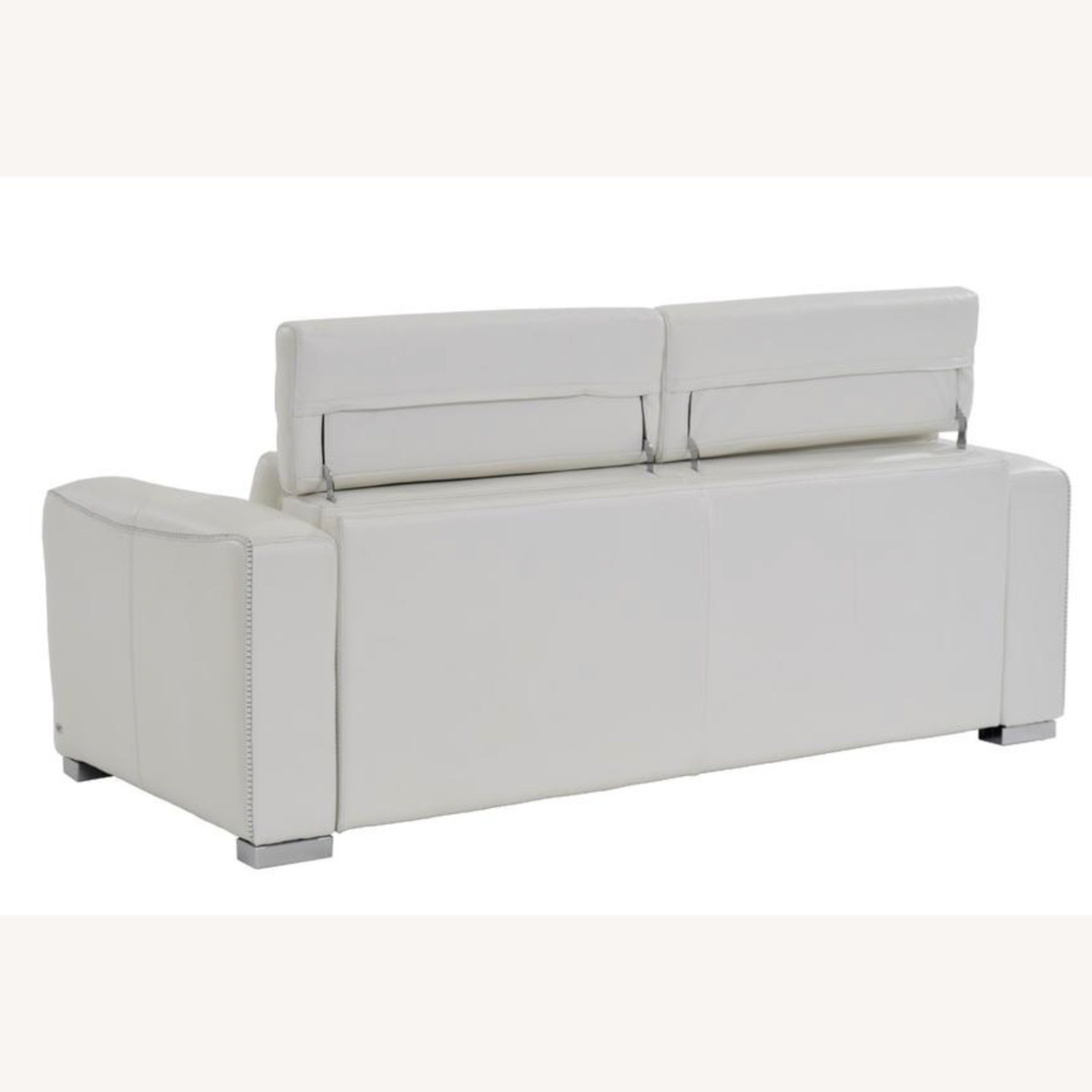 White Leather Sleeper Sofa - image-4