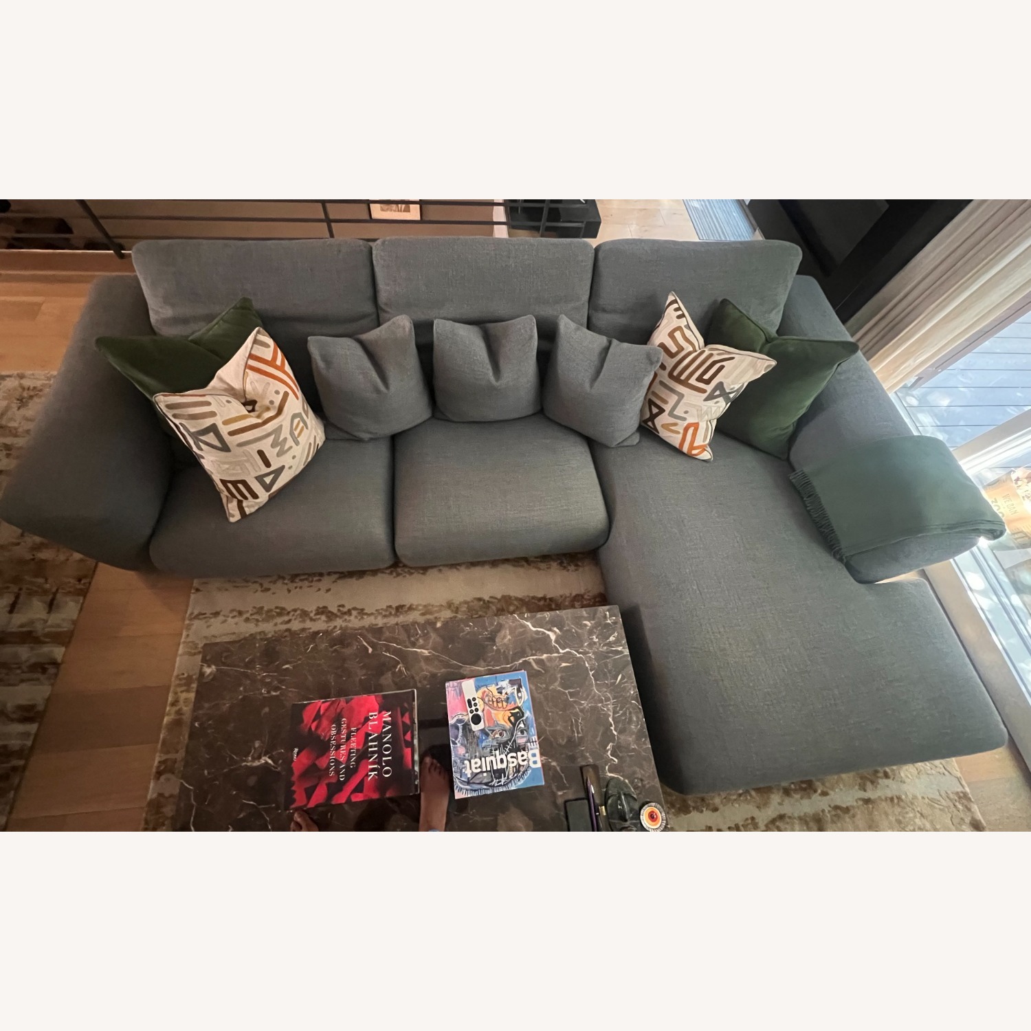 Design Within Reach Kelston Blue 3+ Piece Sectional - image-2