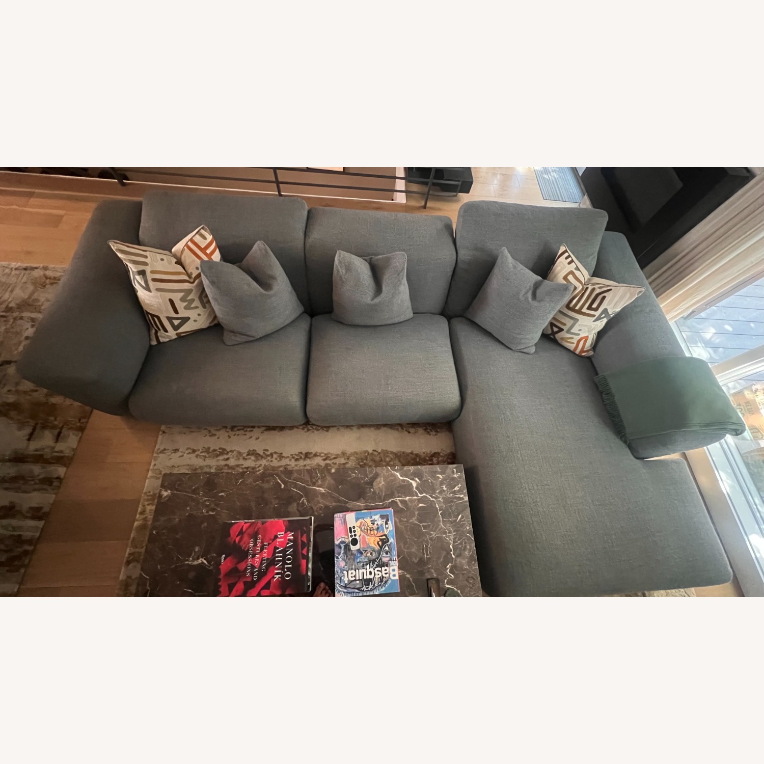 Design Within Reach Kelston Blue 3+ Piece Sectional - image-6