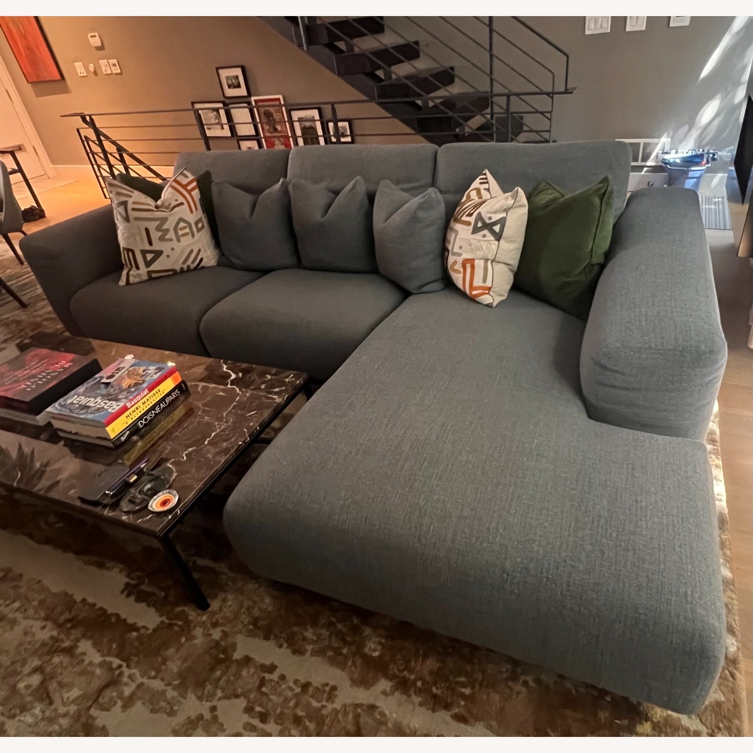 Design Within Reach Kelston Blue 3+ Piece Sectional - image-3