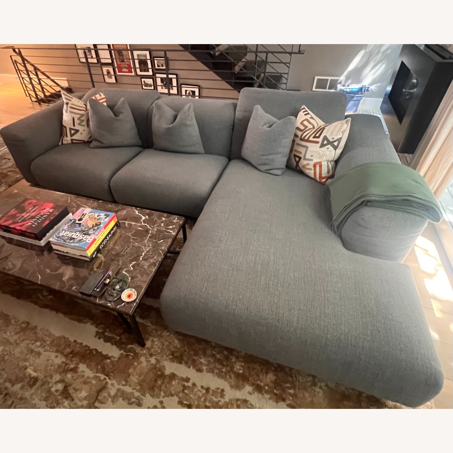 Design Within Reach Kelston Blue 3+ Piece Sectional - image-8