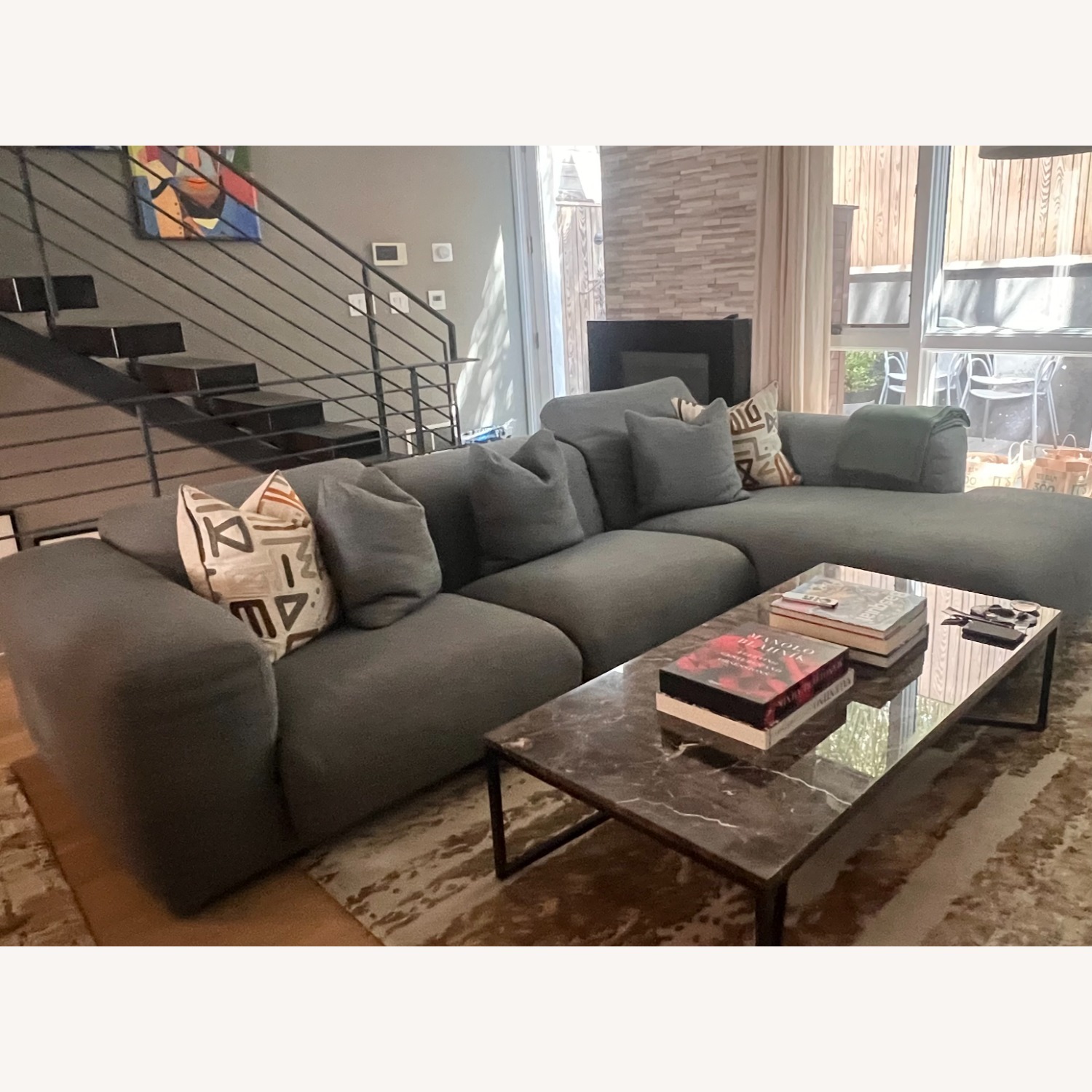 Design Within Reach Kelston Blue 3+ Piece Sectional - image-7