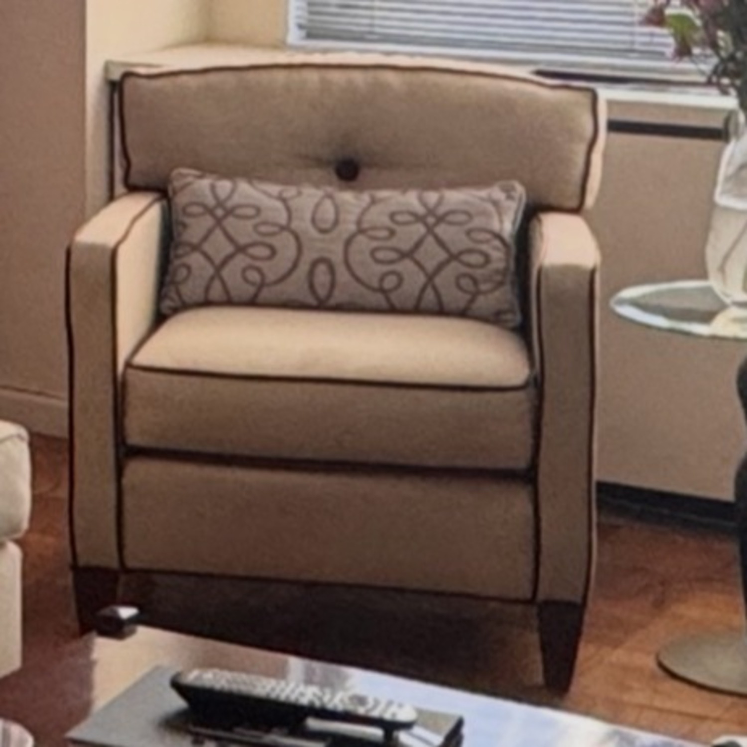 Ethan Allen Natural Fabric Accent Chairs - image-2