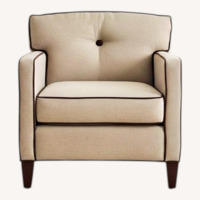 Ethan Allen Natural Fabric Accent Chairs