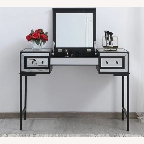 Used Amazon Mirrored Flip Top Vanity Table for sale on AptDeco