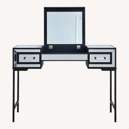 Used Amazon Mirrored Flip Top Vanity Table for sale on AptDeco
