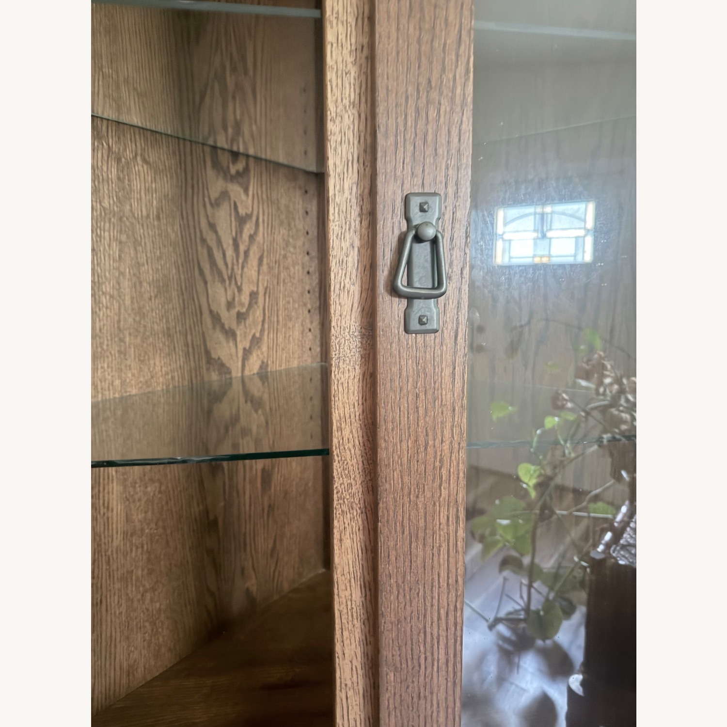 Dark Brown Wood Corner Wall Unit - image-6