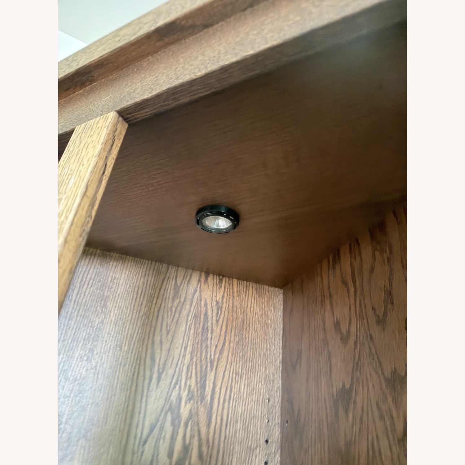 Dark Brown Wood Corner Wall Unit - image-4