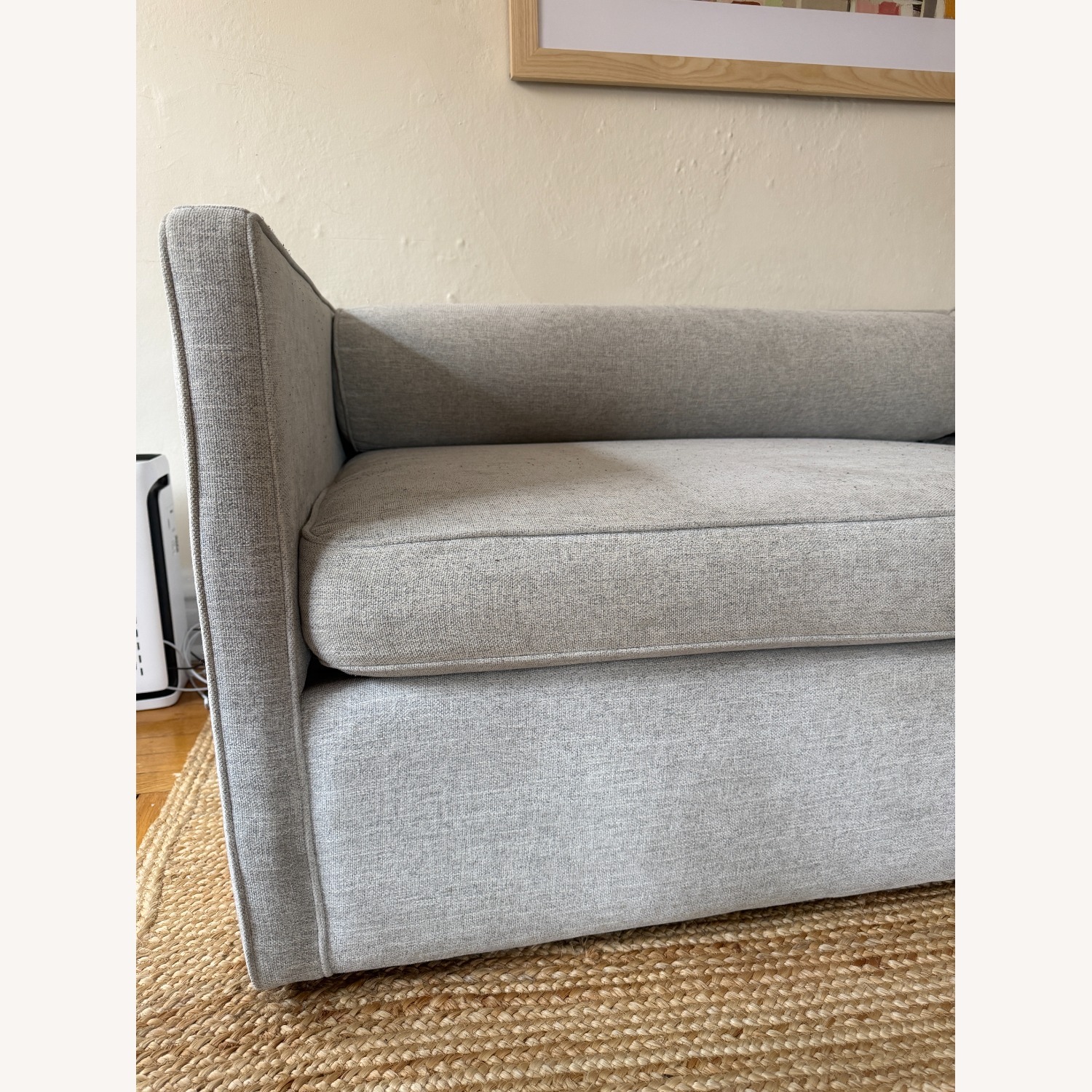 CB2 Light Gray Cotton 3+ Seater Sofa - image-5