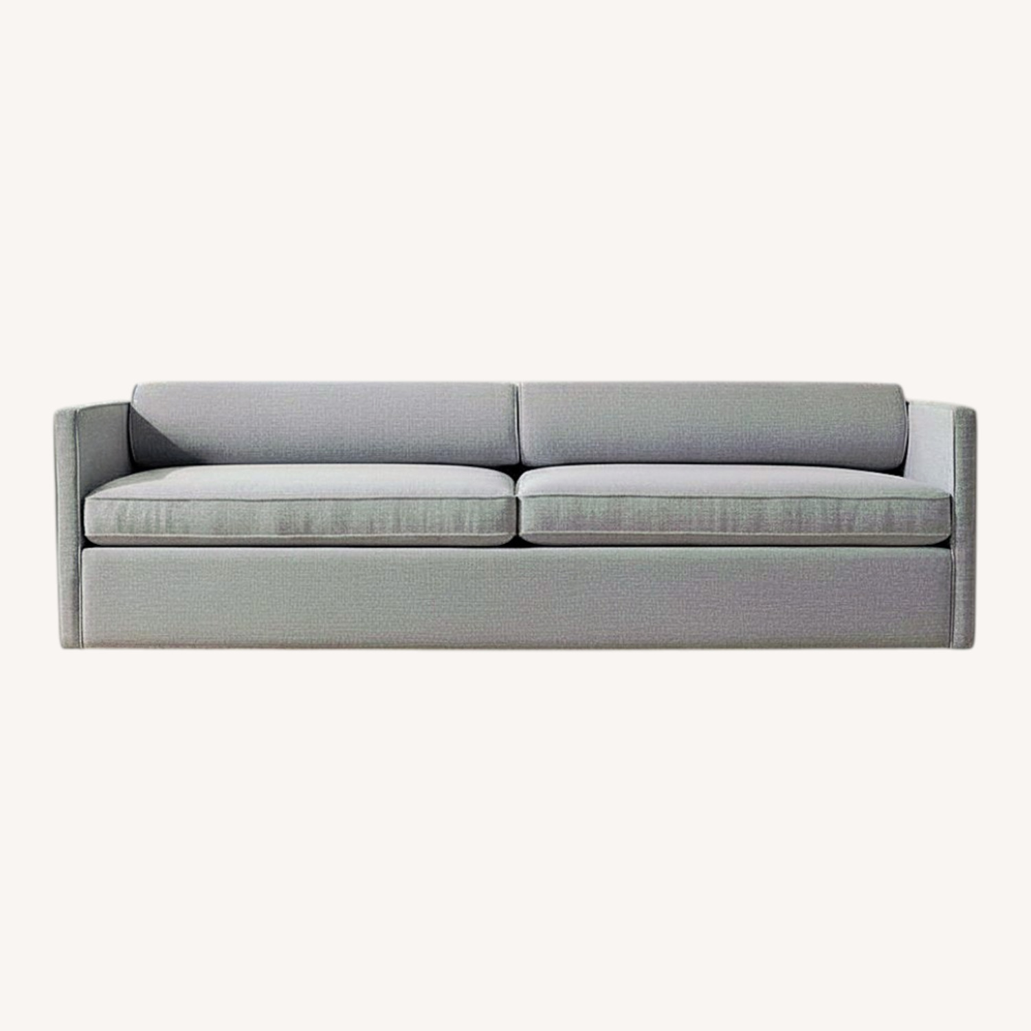 CB2 Light Gray Cotton 3+ Seater Sofa - image-0
