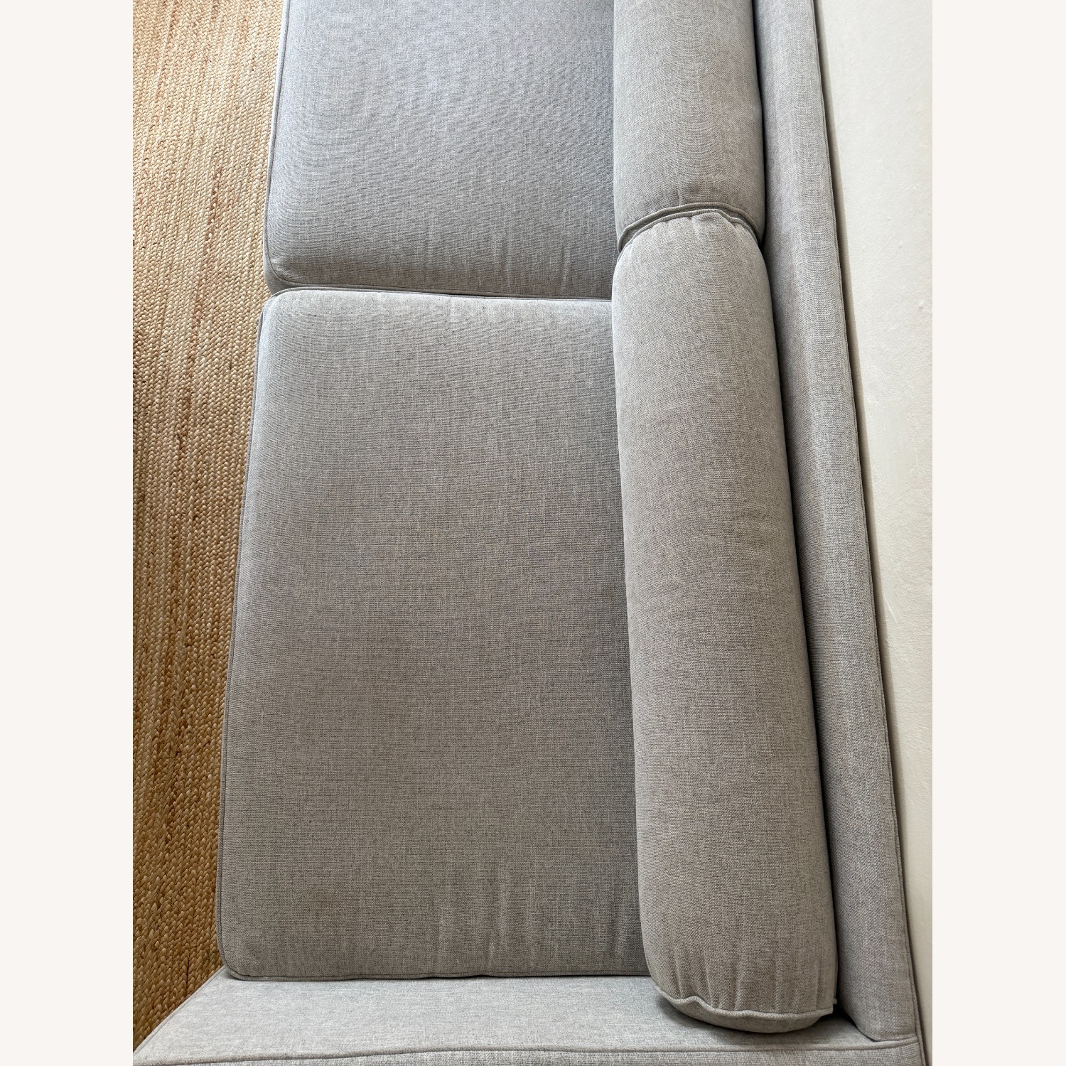 CB2 Light Gray Cotton 3+ Seater Sofa - image-4