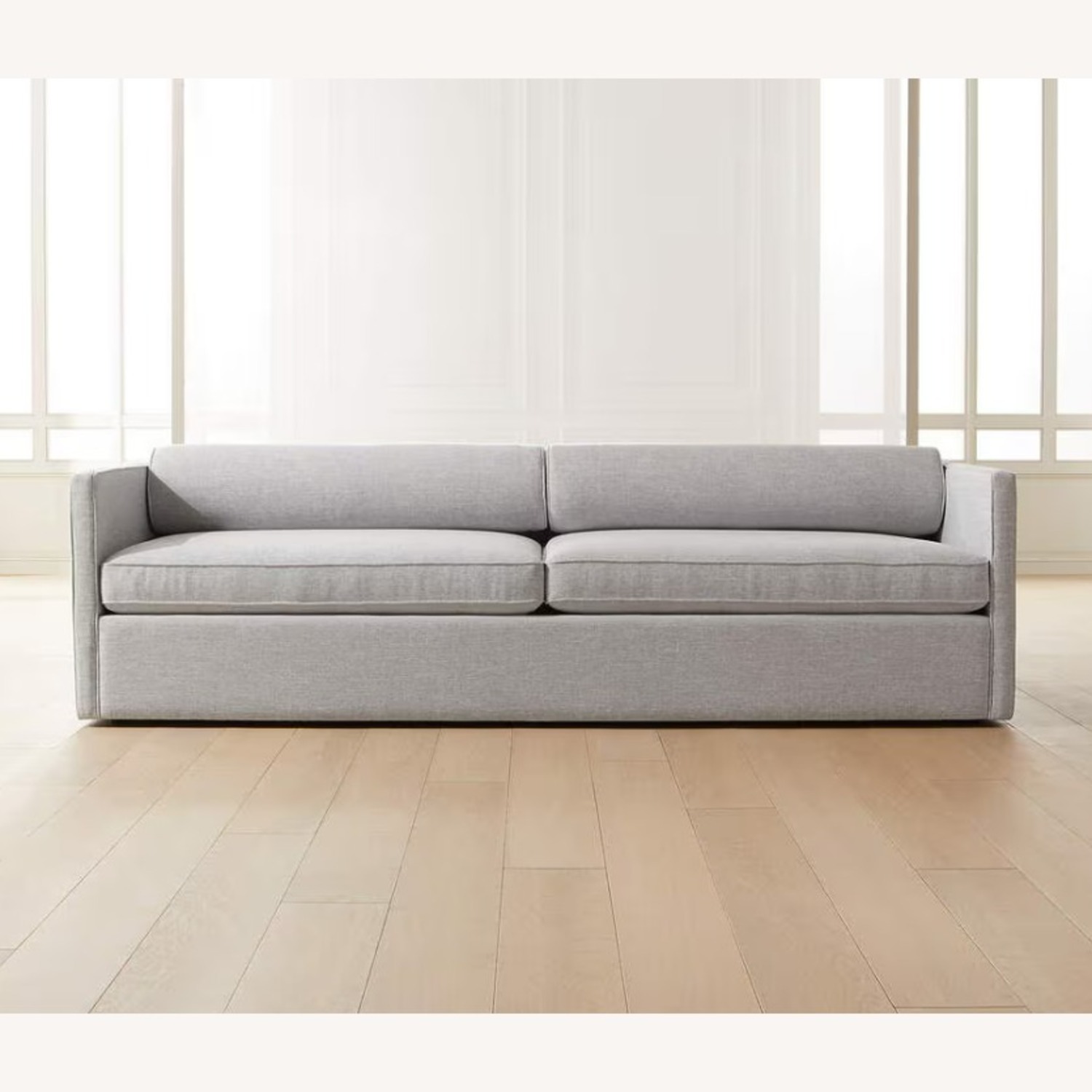 CB2 Light Gray Cotton 3+ Seater Sofa - image-1