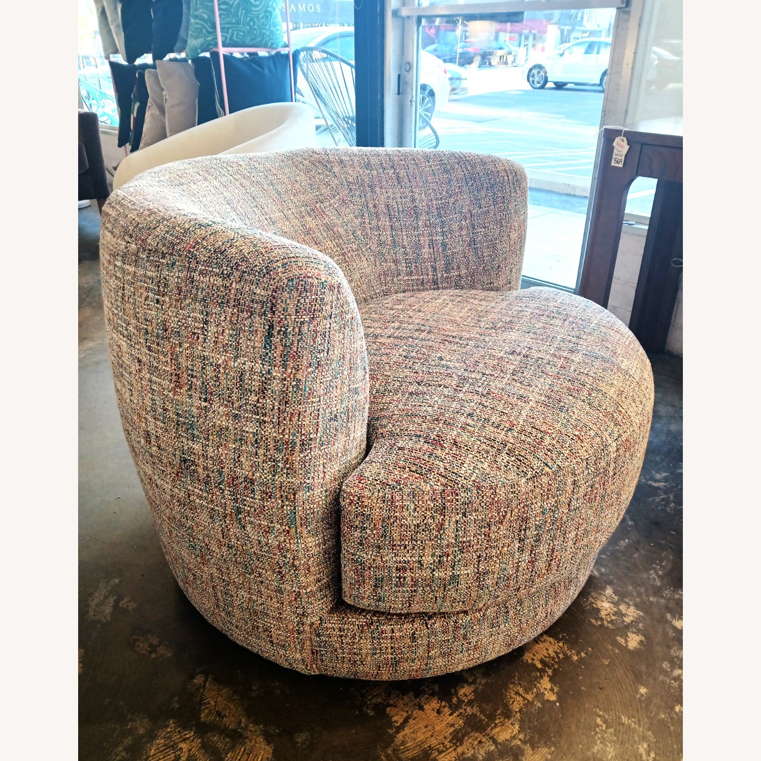 Modernism Design Light Gray Fabric Accent Chair - image-2