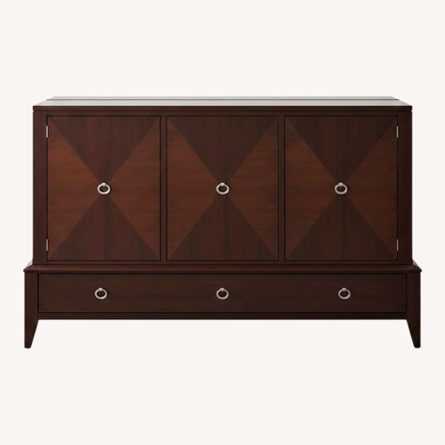 Ethan Allen Dark Brown Wood Media Storage - image-0