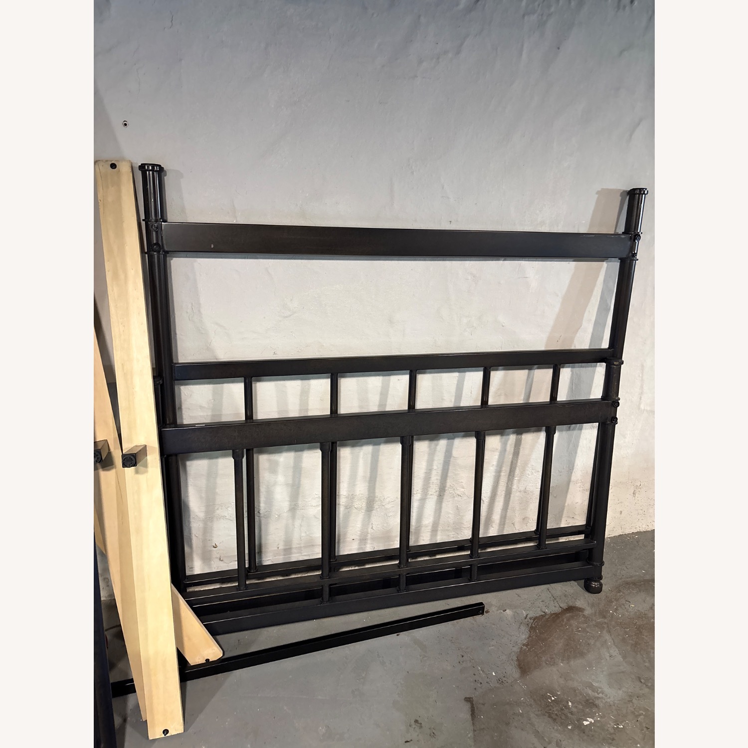 Crate & Barrel Black Metal Queen Bed - image-3