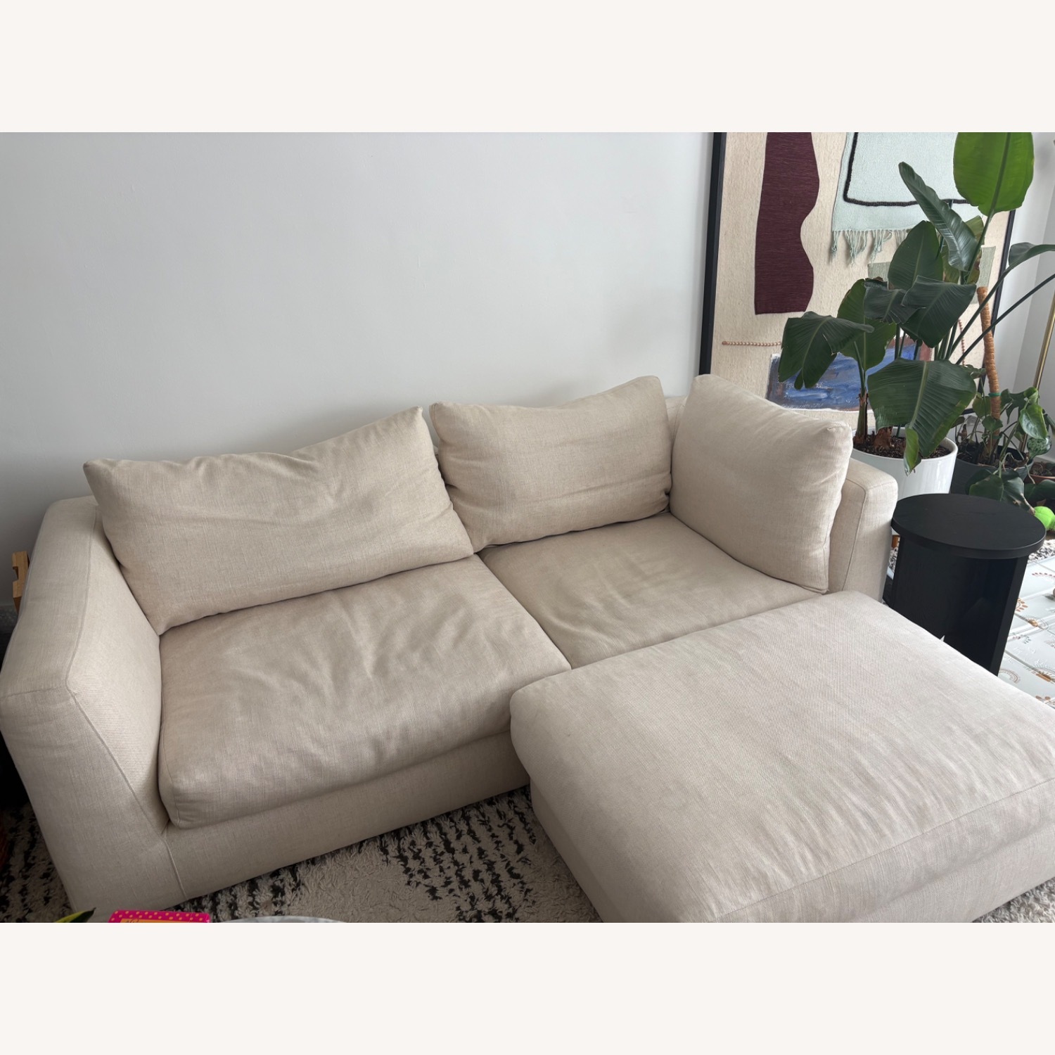 EQ3 Cello Natural Linen Loveseat - image-2