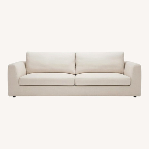 Used EQ3 Cello Natural Linen Loveseat for sale on AptDeco