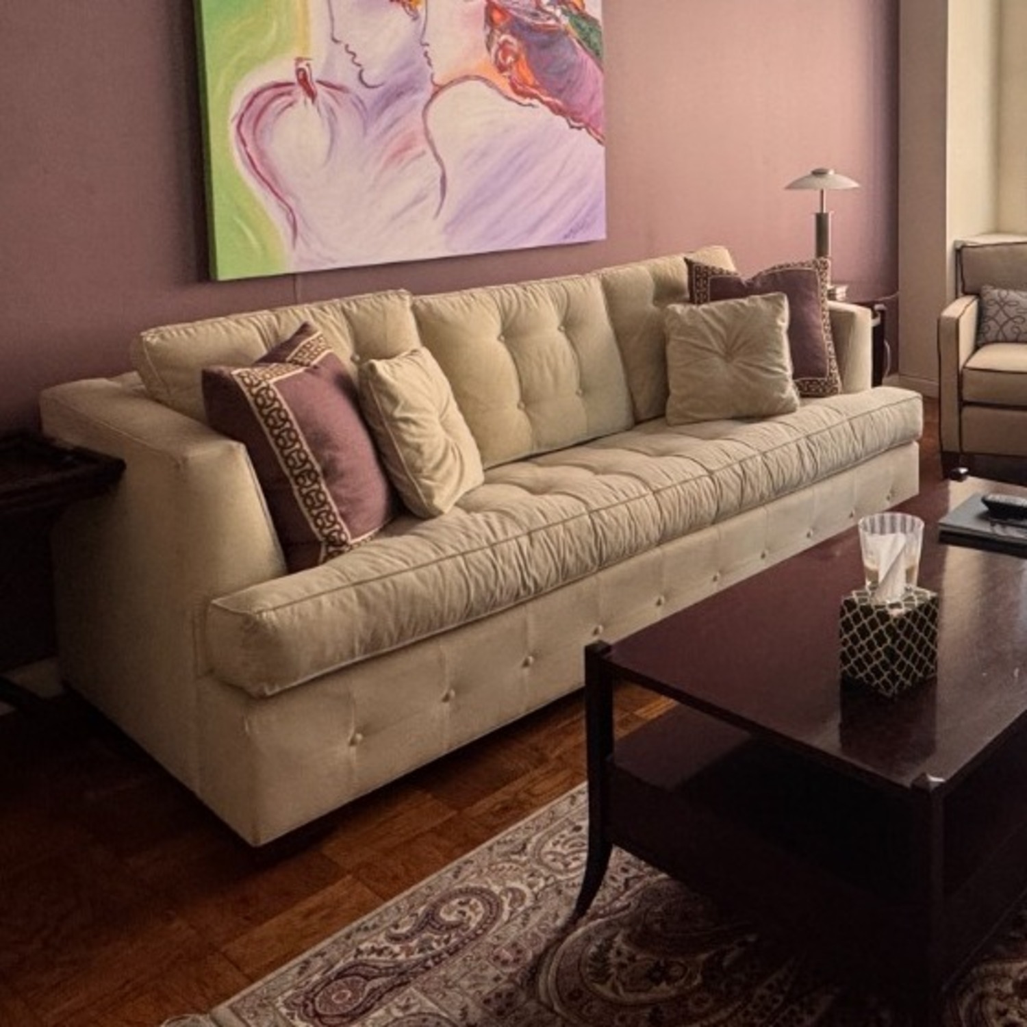 Ethan Allen Natural Sleeper Sofa - image-3