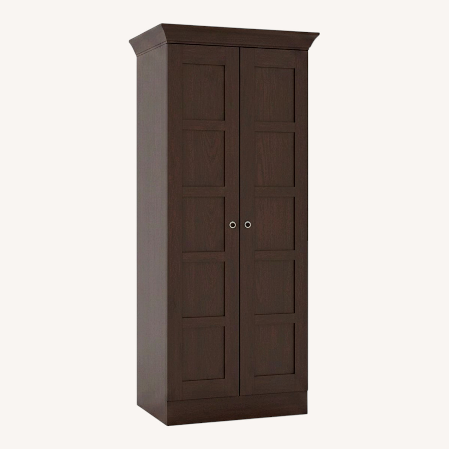 Ethan Allen Dark Brown Wood Armoire - image-0