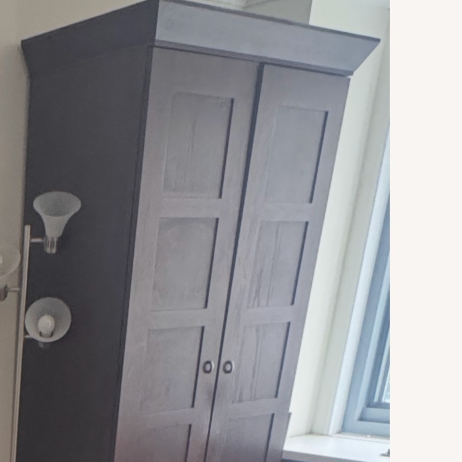 Ethan Allen Dark Brown Wood Armoire - image-2