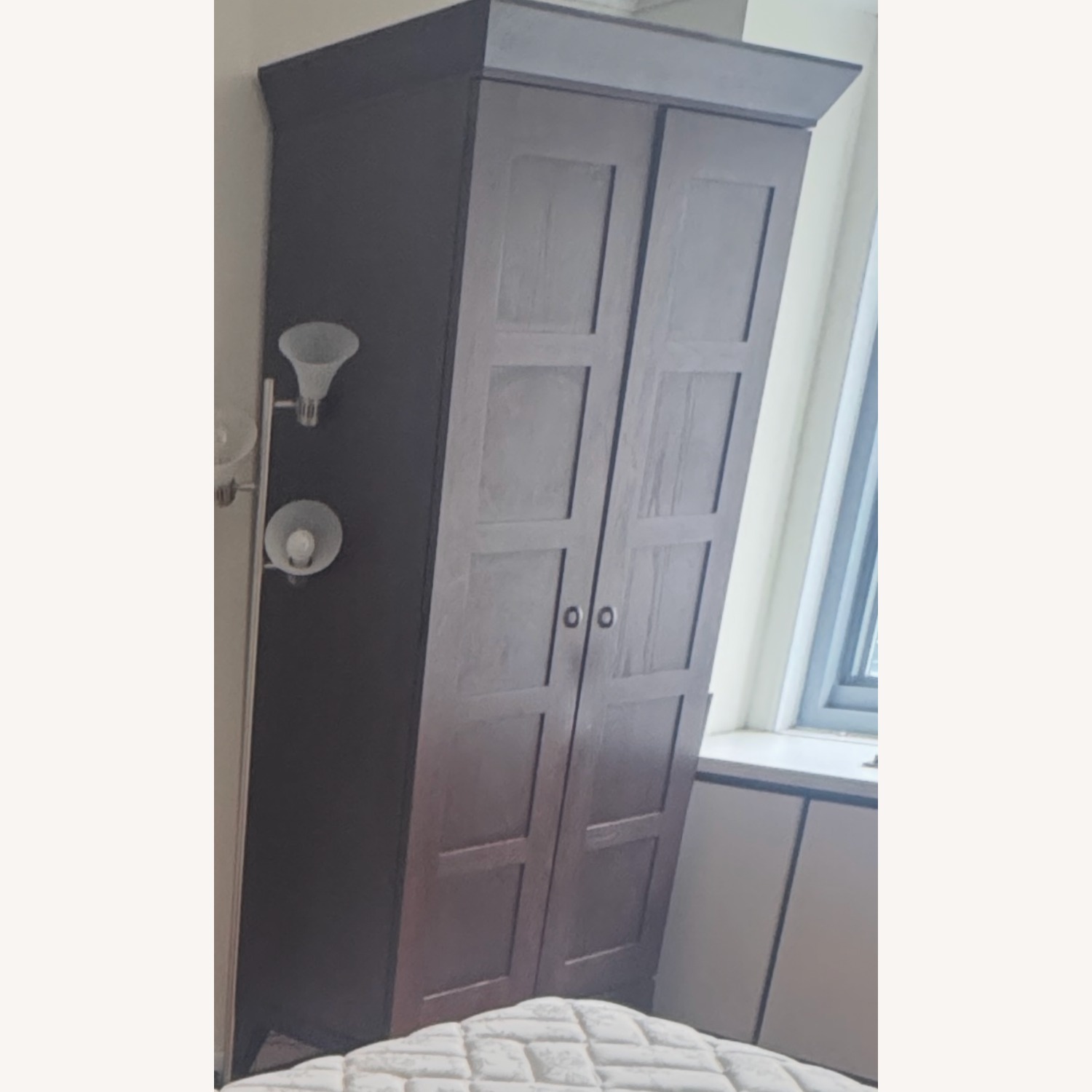 Ethan Allen Dark Brown Wood Armoire - image-1