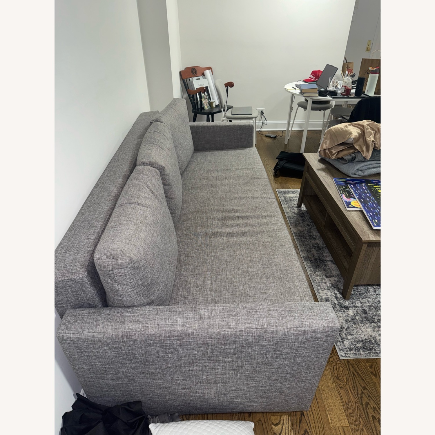 IKEA Friheten Light Gray Fabric Sleeper Sofa - image-3
